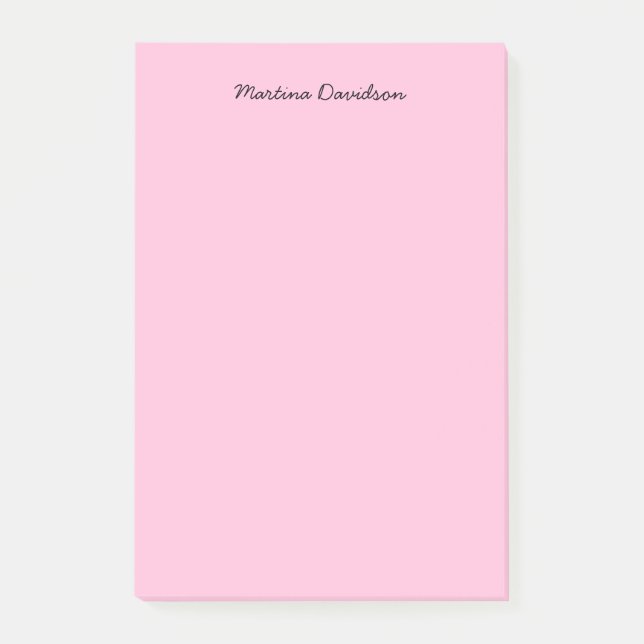 Original Unique Pink Creative Handwriting Post-it Notes (Front)