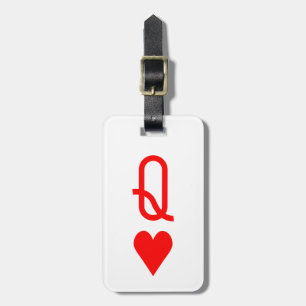 Original  Valentine's Day Queen of hearts symbol Luggage Tag
