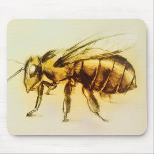 Original vintage art mousepad - Bee