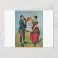 Original vintage Irish whisky poster, hand in hand