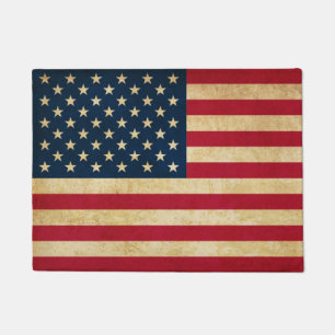 Original Vintage Patriotic Flag United States Doormat