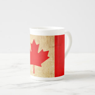 Original Vintage Patriotic National Flag of CANADA Bone China Mug