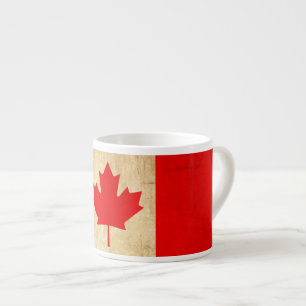 Original Vintage Patriotic National Flag of CANADA Espresso Cup
