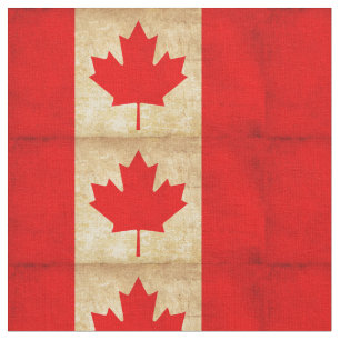 Original Vintage Patriotic National Flag of CANADA Fabric