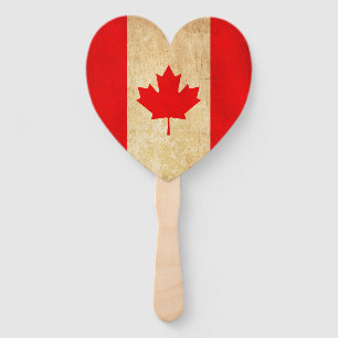 Original Vintage Patriotic National Flag of CANADA Hand Fan