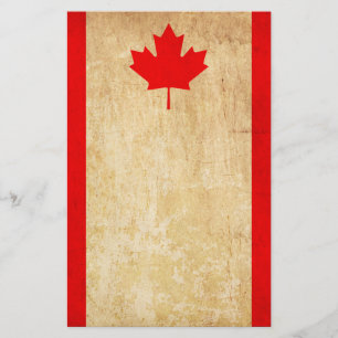 Original Vintage Patriotic National Flag of CANADA Stationery