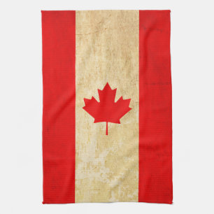 Original Vintage Patriotic National Flag of CANADA Tea Towel