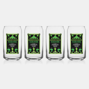 Original Vintages Inspired Circus   Can Glass