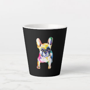 Original Watercolor Hand French Bulldog Gift Latte Mug