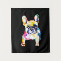 Original Watercolor Hand French Bulldog Gift