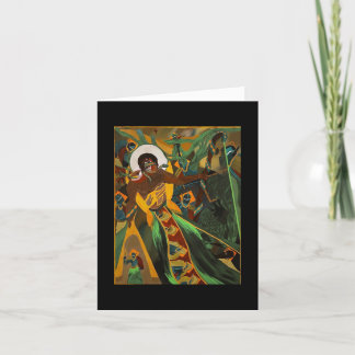 Original watercolor painting card