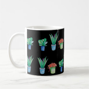 Original watercolor plant design pattern 1 coffee mug