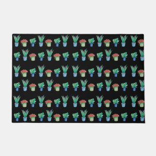 Original watercolor plant design pattern 1 doormat