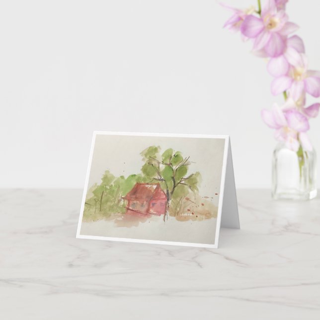 Original Watercolor sketch Card (Orchid)