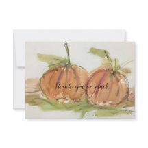 Original watercolor sketch Pumpkin