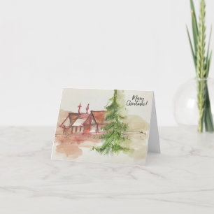 Original watercolor sketch thank you card