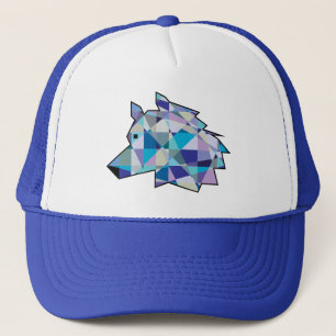 Original Wolf Head graphic art Profile Wolf face Trucker Hat