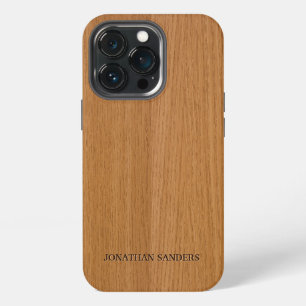 Original Wood Look Brown Color iPhone 13 Pro Case
