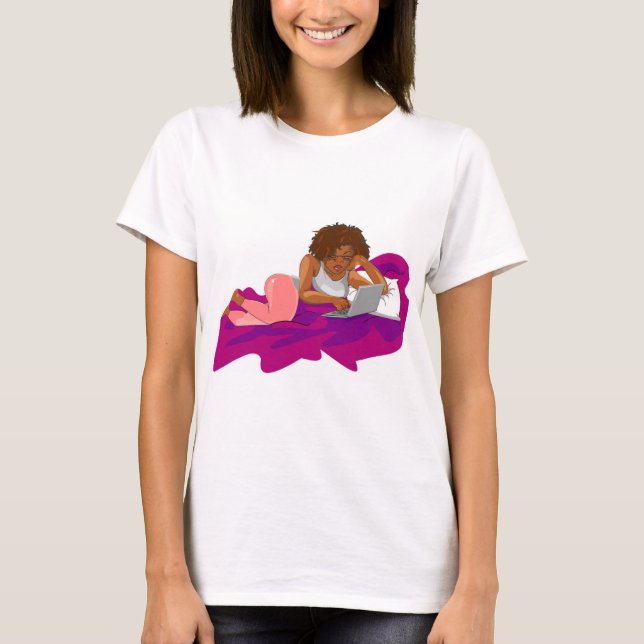 Original Work From Home Ladies Shirt (Front)