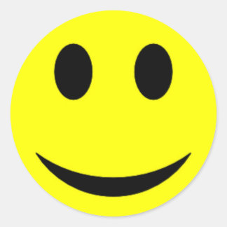 Original Yellow Face Classic Round Sticker
