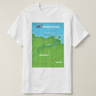 Orinoco River South American Map T-Shirt
