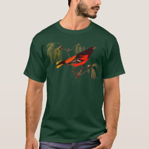 Oriole Bird on a Branch Illustration T-Shirt