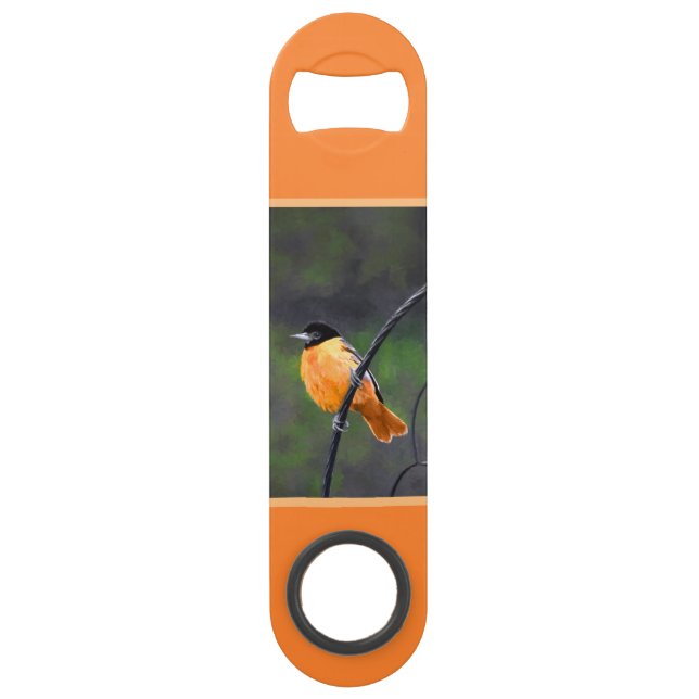 Oriole Painting - Original Bird Art (Front)