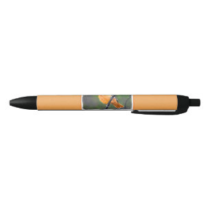 Oriole Painting - Original Bird Art Black Ink Pen