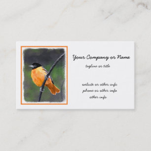 Oriole Painting - Original Bird Art Business Card