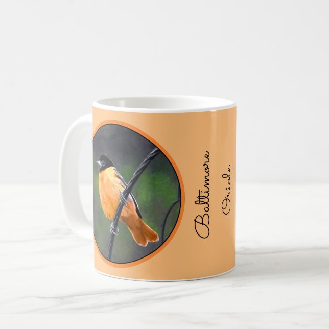 Oriole Painting - Original Bird Art Coffee Mug (Front Left)