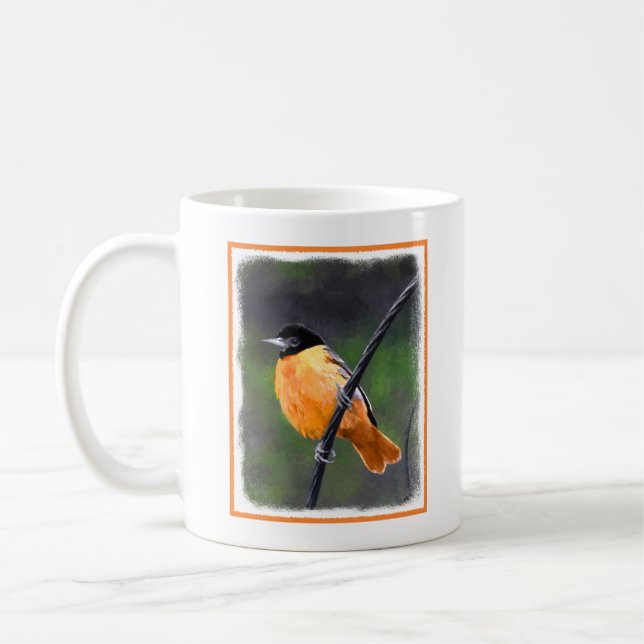 Oriole Painting - Original Bird Art Coffee Mug (Left)
