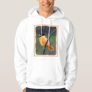 Oriole Painting - Original Bird Art Hoodie