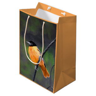 Oriole Painting - Original Bird Art Medium Gift Bag