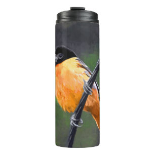 Oriole Painting - Original Bird Art Thermal Tumbler