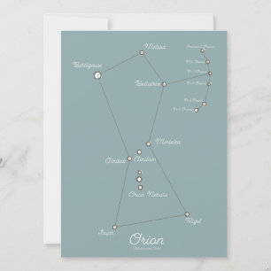 Orion Nebula Astronomical Chart
