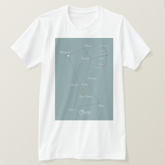 Orion Nebula Astronomical Chart T-Shirt (Design Front)