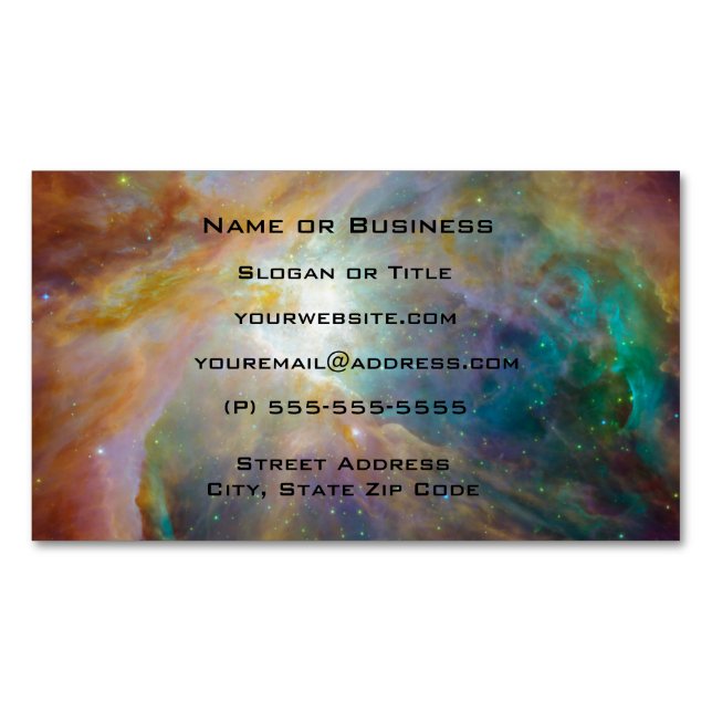 Orion Nebula Astronomy Photo Magnetic Business Card (Front)