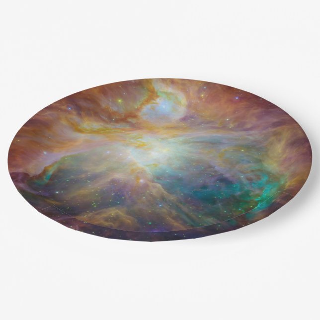 Orion Nebula Astronomy Photo Paper Plate (Angled)
