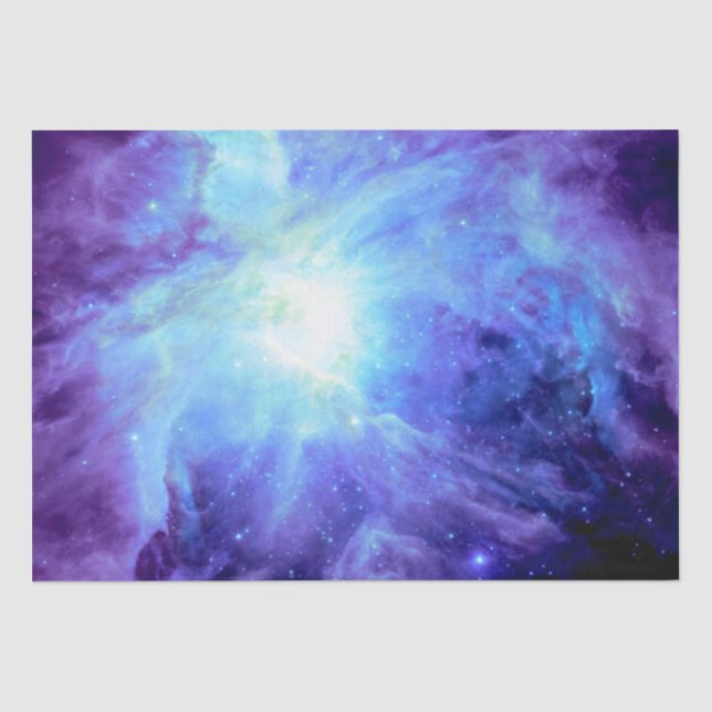 Orion Nebula Blue Lavender Periwinkle Tissue Paper (Front)