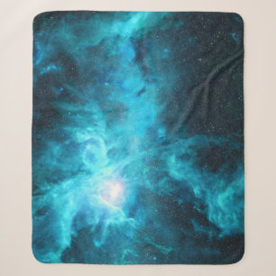 Orion nebula, blue light, astronomy. sherpa blanket