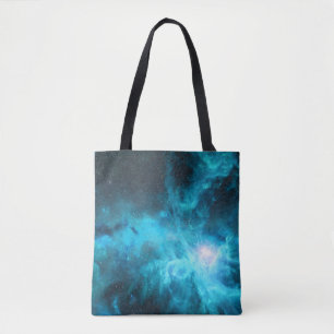 Orion nebula, blue light, astronomy. tote bag