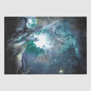 Orion Nebula Blue Teal Grey Tissue Paper