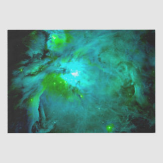 Orion Nebula Green Teal Tissue Paper