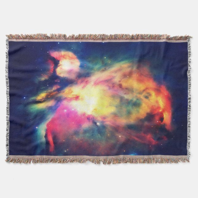 Orion Nebula Hauntingly Beautiful Throw Blanket (Front)