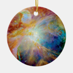 Orion Nebula Hubble Spitzer Telescope Space Photo Ceramic Tree Decoration