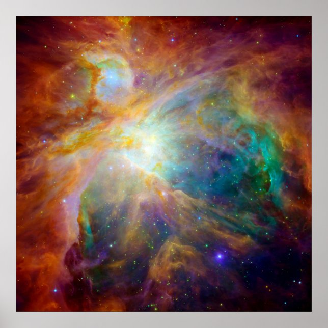Orion Nebula (Hubble & Spitzer Telescopes) Poster (Front)