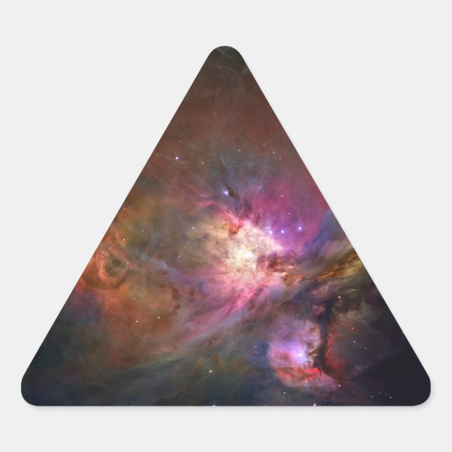 Orion Nebula (Hubble Telescope) Triangle Sticker (Front)