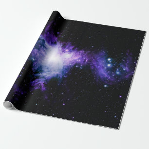 Orion Nebula Long Purple Blue Wrapping Paper