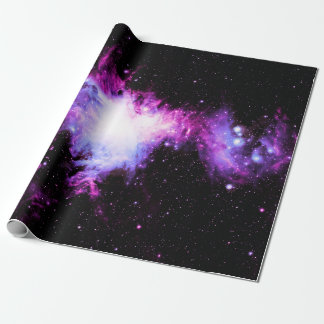 Orion Nebula Long Purple Pink Periwinkle Wrapping Paper