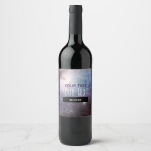 Orion Nebula Messier 78 Pastel Space Photo Wine Label